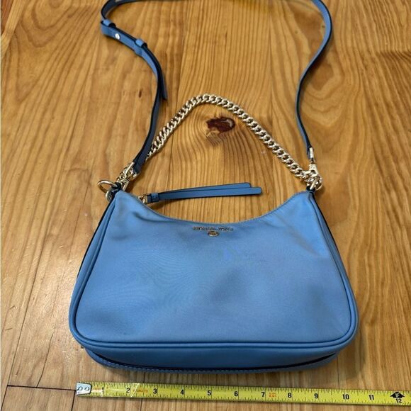 Michael Kors Jet Set Charm Medium Nylon Gabardine Crossbody Bag Chambray - Picture 6 of 12